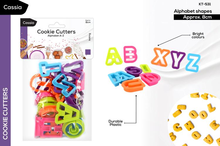 Bright Cookie Cutter Set 26 Pce Alphabet A-Z Yatsal